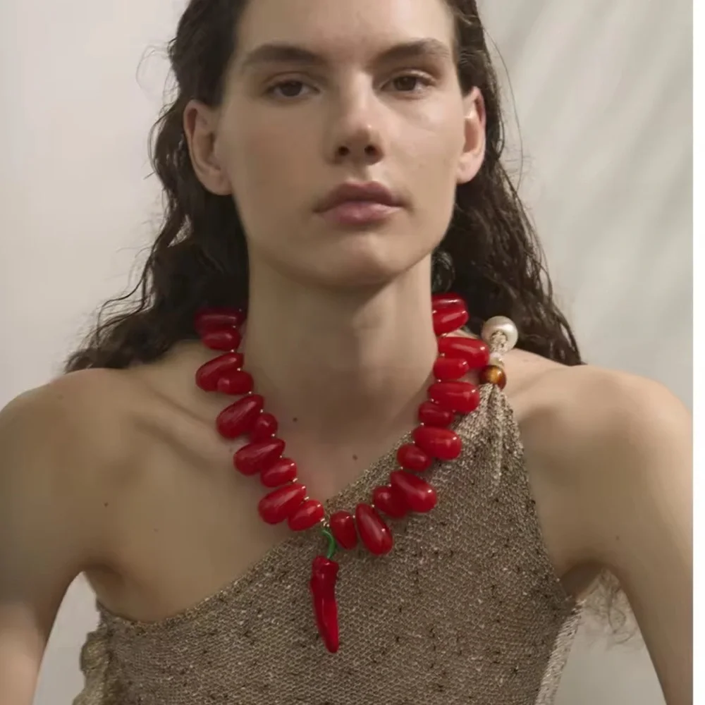 Red Chili Pepper Hot Necklace